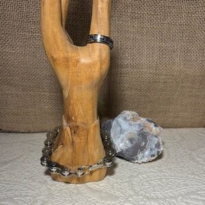 Silver Stainless Steel Bike Chain Bracelet